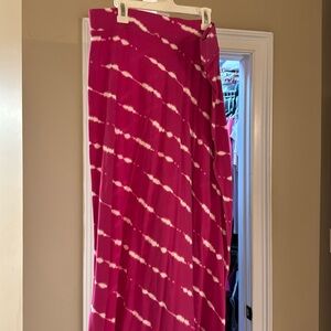 Sonoma pink and white maxi skirt